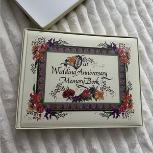 Vintage Floral Wedding Anniversary Memory Book